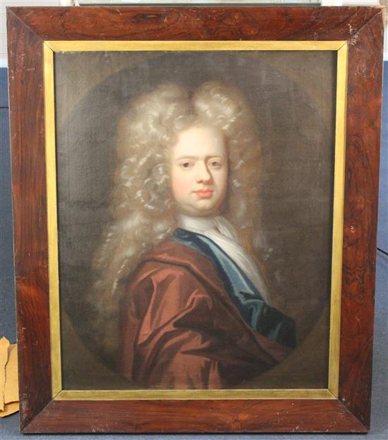 After Sir Godfrey Kneller Portrait of St Thomas Pope Palonet, OBN 1731 30 x 25in.